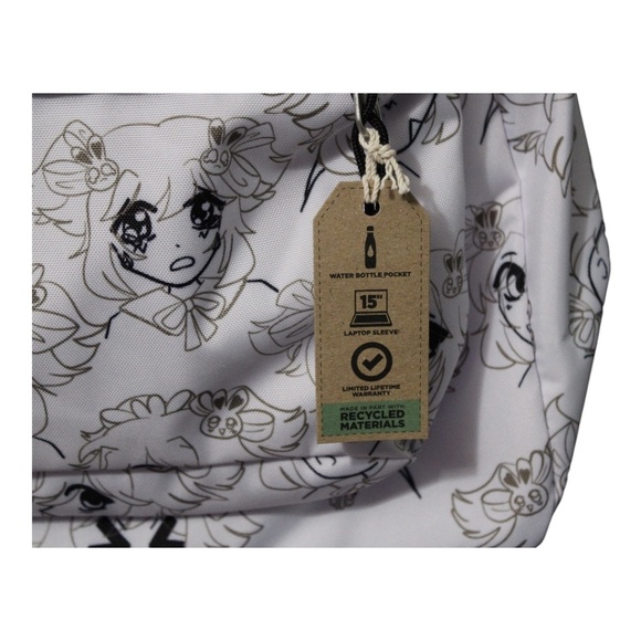 JanSport Superbreak Manga‎ Mood White Black Backpack - Picture 4 of 5